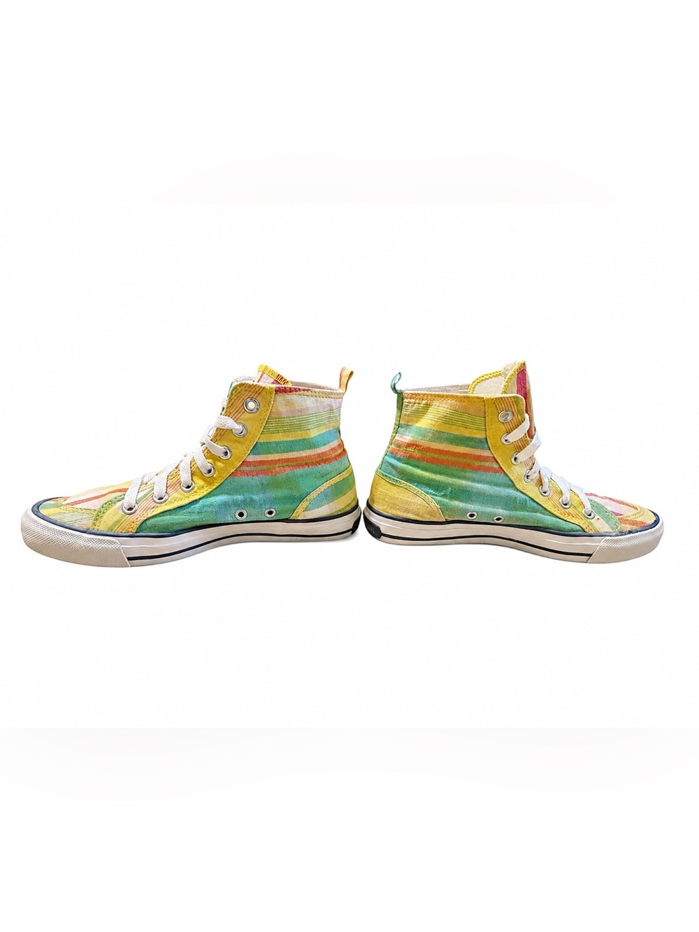 U.S. Polo Assn. Rainbow Plaid High Top Canvas Sneakers Size 7.5 - Picture 14 of 14